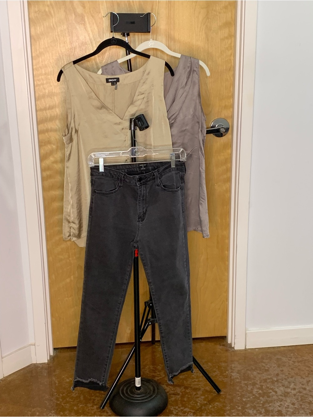 Date Night Capsule: Just Black Black Denim Jeans-Size 30, DKNY/Cabi sexy tanks L